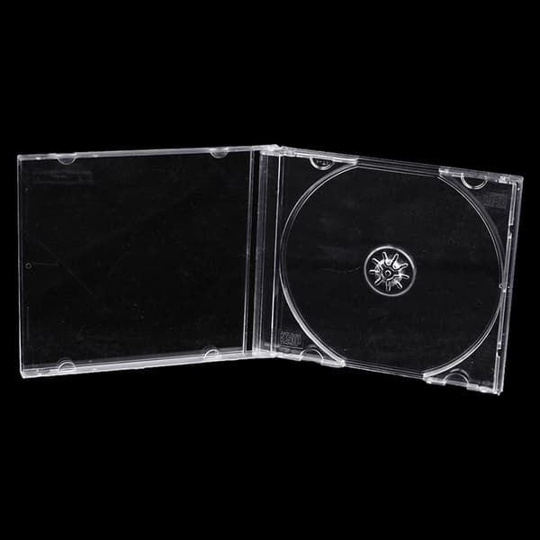 Genomskinlig plastskiva i ett stycke CD- case Case CD