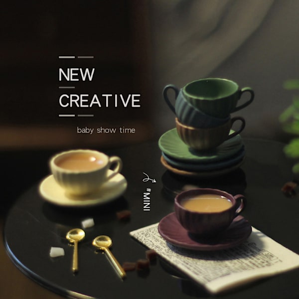 3st/ set 1:12 Dollhouse Mini Möbel Modell DIY Access Coffee Blue M
