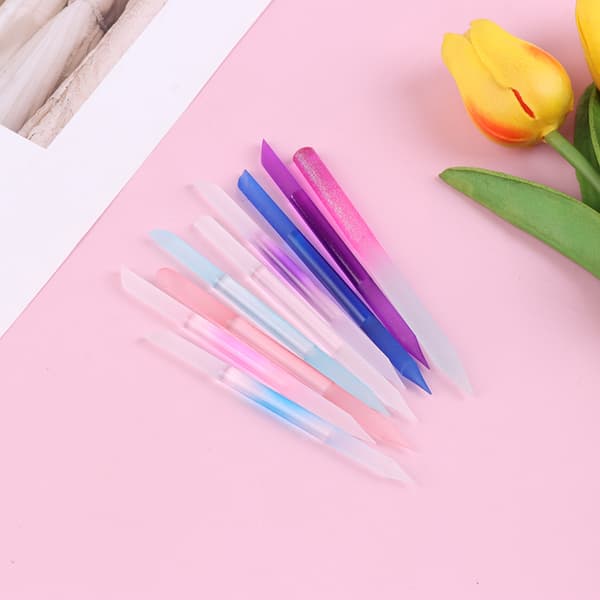 Glas icle Pusher Nail Manicure Stick Professional Precision Fi Pink