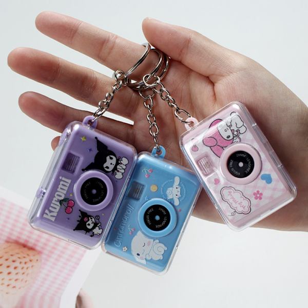 Sanrio Kuromi Melody Cinnamoroll Mini Camera Car Key Chain Acce A8