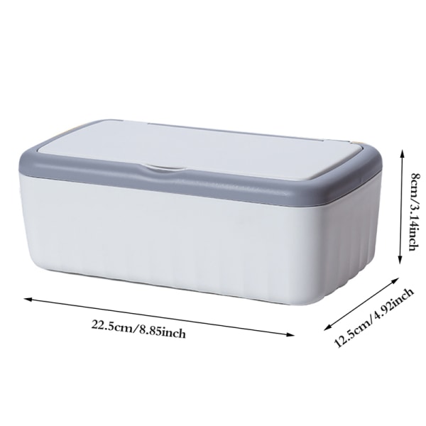 Desktop Tissue Box-hållare Dammtät Dispenserhållare för våtservetter White