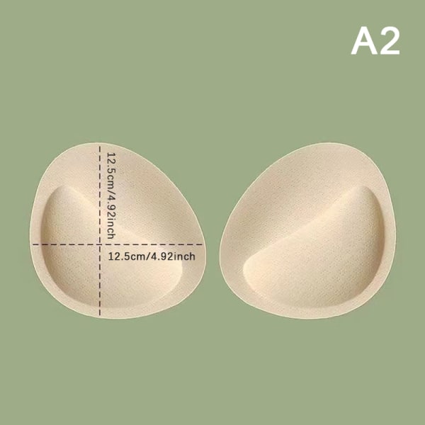 1 par Latex bröstskydd Andas BH-kuddar Inlägg Avtagbar Wo 6cm