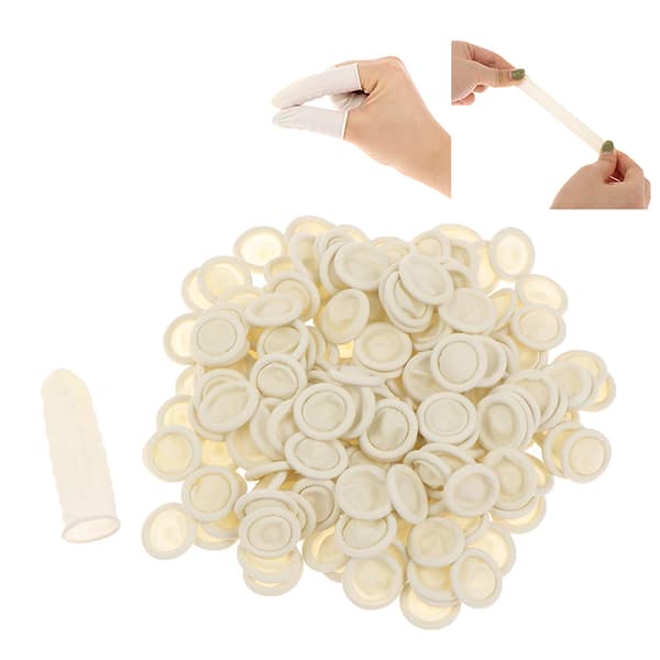 100/200/300 st Plast Latex Fingerhandskar Manikyrverktyg 100PCS