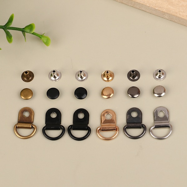 10 set D-ringspänne för reparationsväskor Vandringsklätterskor DIY dark gray
