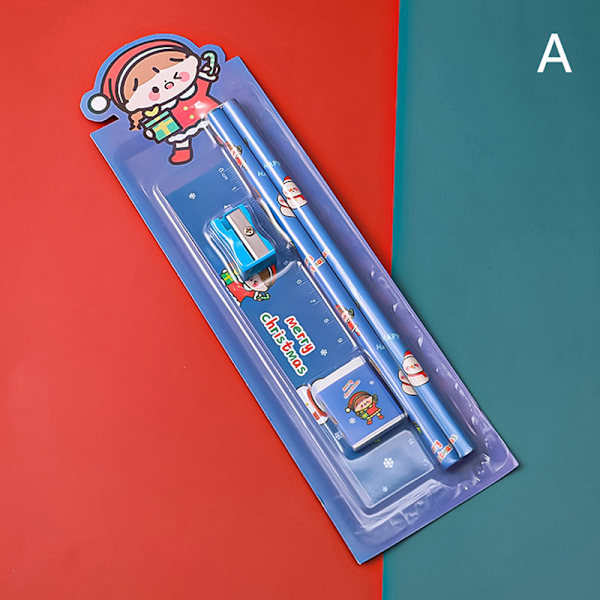 5 st jul brevpapper set pennvässare suddgummi linjal Gif A 9aaa A