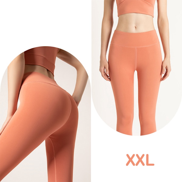 Yoga Pant High Waist Snabbtorkande Hip Lift Sport Leggings Sport pa pomelo powder XXL