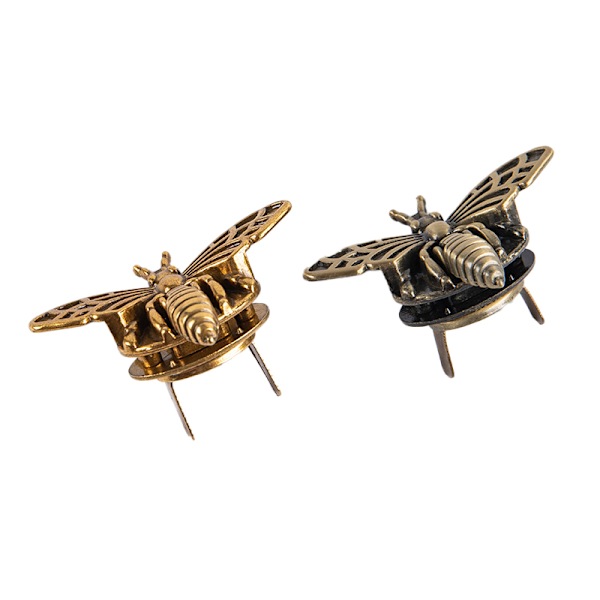 Metal Bee Form Turn Lock Retro Väska Lås Hårdvara Craft Bag Pu Ancient gold