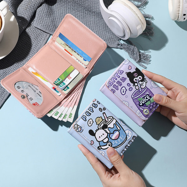 Cartoon Fashion Multi-slot PU-plånbok Myntväska Korthållare Fol A2