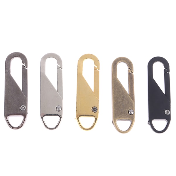 5st Universal Dragkedja Avtagbar Metall Dragkedja Head Slide 3(Gold)