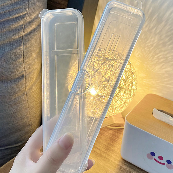 1 st rektangel plast genomskinlig förvaringslåda Nail Rhinestone B