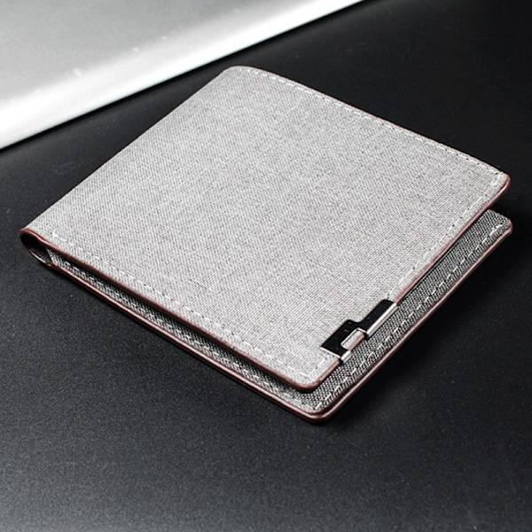 Denim Plånböcker Plånböcker Herr Dam Inlägg Business Foldable Cowhid Coffee