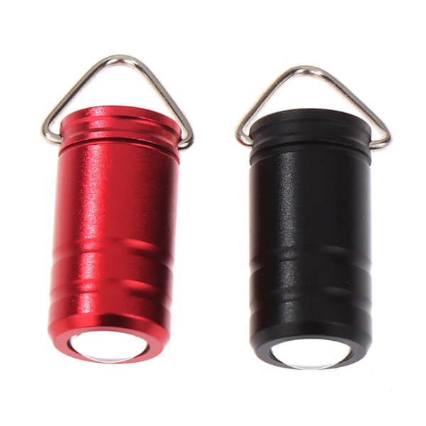 Fickknapp Batteri LED Ficklampa Protable Nyckelring Torch Ou Red
