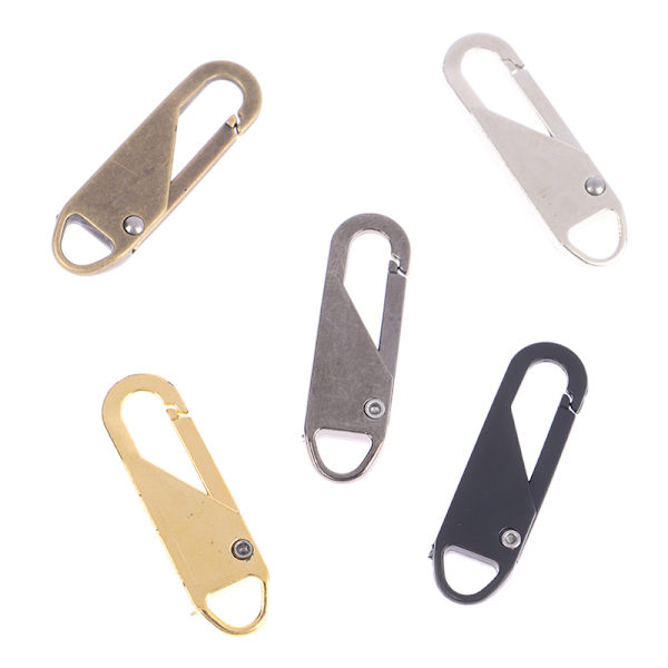 5st Universal Dragkedja Avtagbar Metall Dragkedja Head Slide 3(Gold)