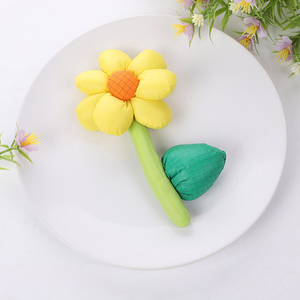 1 st Solros bomullstyg konst corsage DIY dekorativt bagage a White