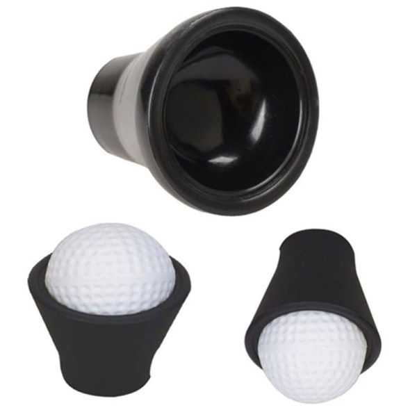Gummi Golf Ball Retriever Ball Putter Grip Retriever Pickup De Black
