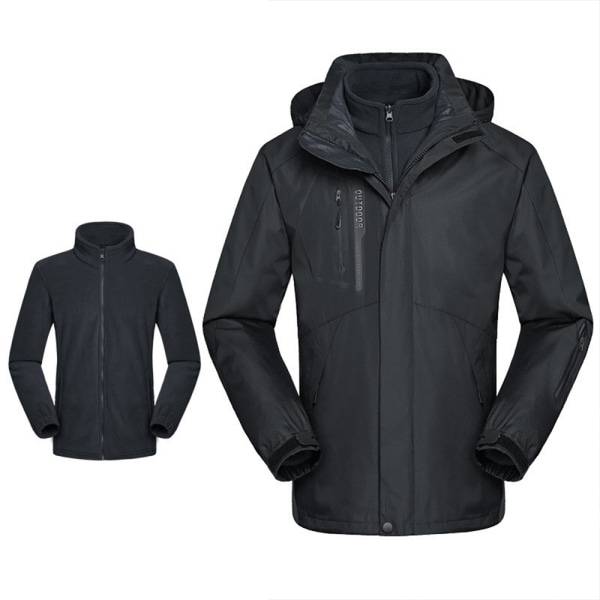 Ski Wear Ladies Winter Warm Ski Hoodie Set Vattentät vindtät black M