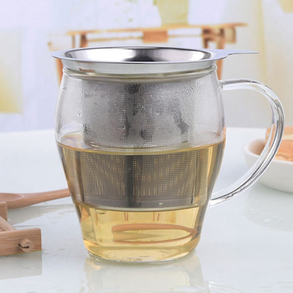 Återanvändbar tesil i rostfritt stål Mesh Infuser-korg Lös