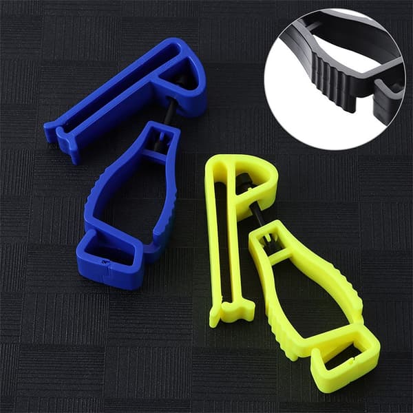 Multifunktionell handskklämma Hållare Hanger Guard Labor Work Clamp Yellow