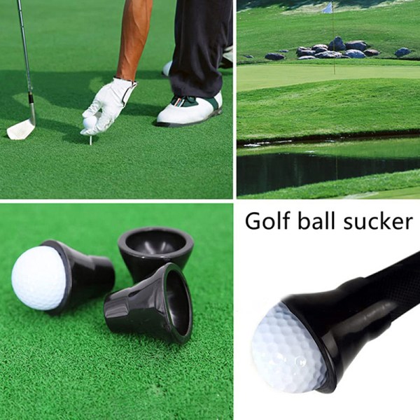 Gummi Golf Ball Retriever Ball Putter Grip Retriever Pickup De Black