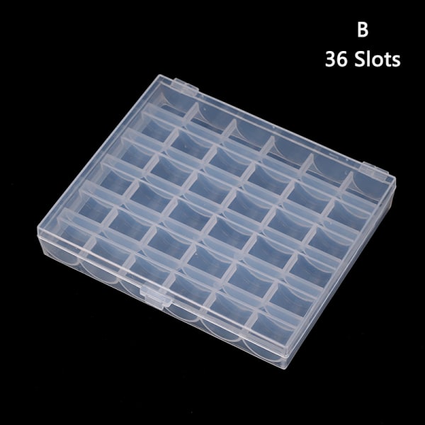 Spindelbox 36-galler transparent set förvaringsbox 36 Slots