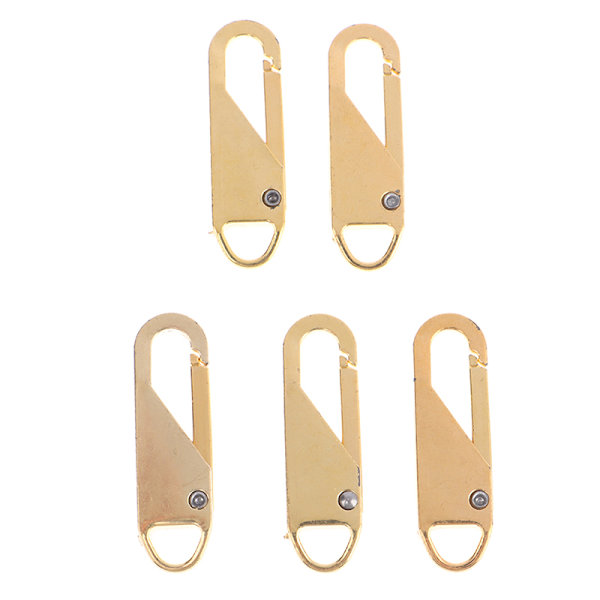 5st Universal Dragkedja Avtagbar Metall Dragkedja Head Slide 3(Gold)