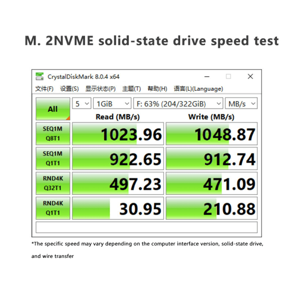 RGB M2 SSD case M.2 NVME SSD-hölje M.2 Till USB C Transparent A5