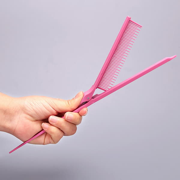 Point-tail Highlight Comb Point-tail Plastic Comb Hair Salon Co Rose red