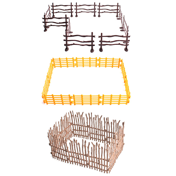 DIY Barnleksaker Simulering Djur Farm Fjäderfä Stängsel Modeller Förbi Large