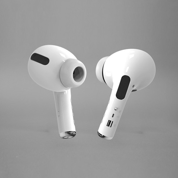 Bärbar jättehörlursformad Bluetooth högtalare trådlös spelare White