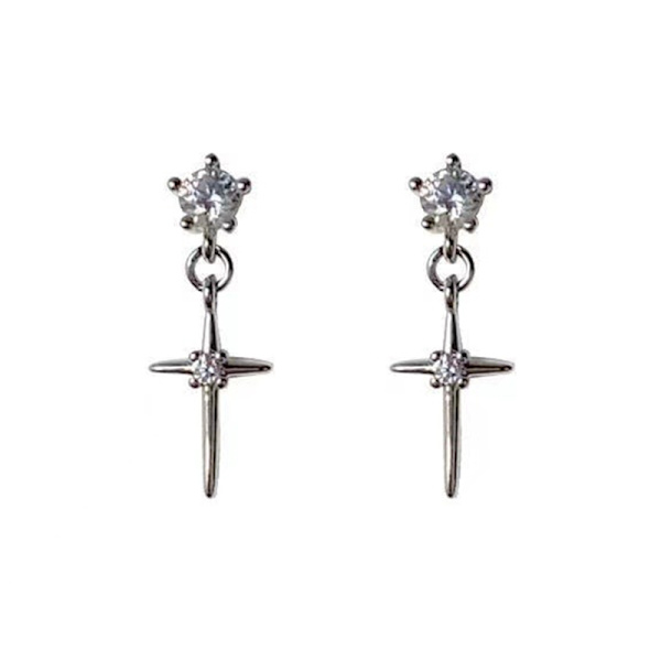 1 Par Vackra Crystal Zircon Stud örhängen för kvinnor e Jewelr