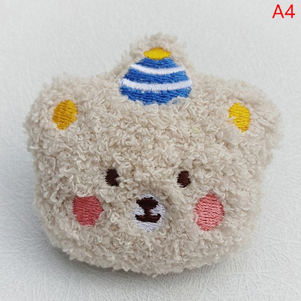 e Tecknad plysch Björn Brosch För Tjejkläder Badge Pins Backpac Beige
