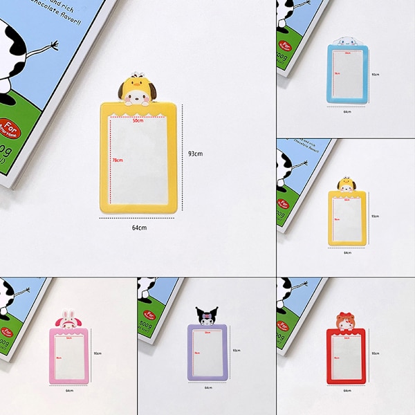 Kpop Kawaii Photocard Collect-hållare med hängande björnkredit Red