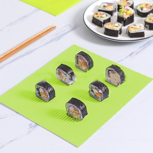 GRÖN DIY Silikon Sushi Roller Mats Återanvändbar Sushi Rice Roll M