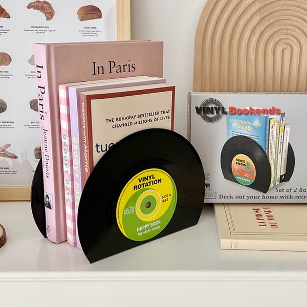 Vinyl CD Bokstöd Creative Record Bokställ Skrivbordsdekoration