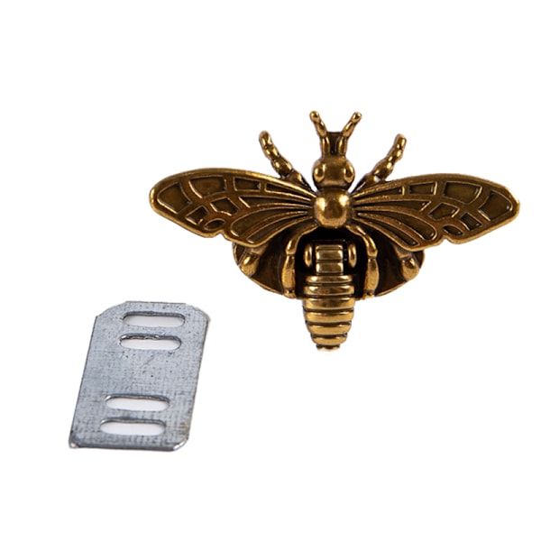 Metal Bee Form Turn Lock Retro Väska Lås Hårdvara Craft Bag Pu Ancient gold