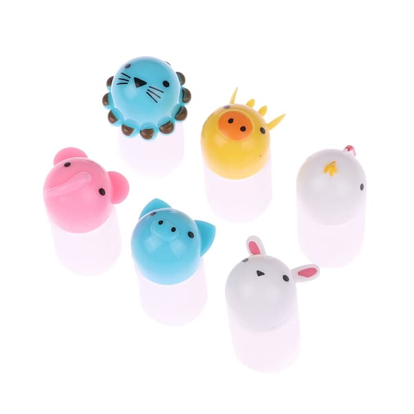 Cartoon Animals Bärbar kryddflaska 3ML Mini Ketchup Bott A 6pcs