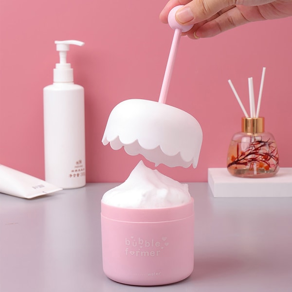 Portable Facial Cleanser Foam Maker Bubbler Foam Making Cup Fac Pink