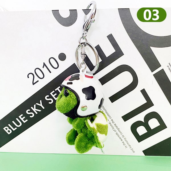 Kawaii Helmet Sea Turtle Keychain e Animal Plush Keychain Chil 03