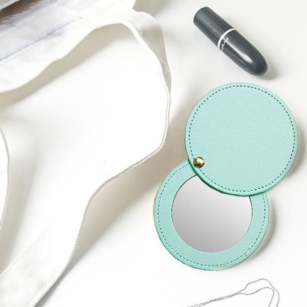 1st Bärbar Mini Makeup Pocket Mirror Sminkspegel Vikning Black