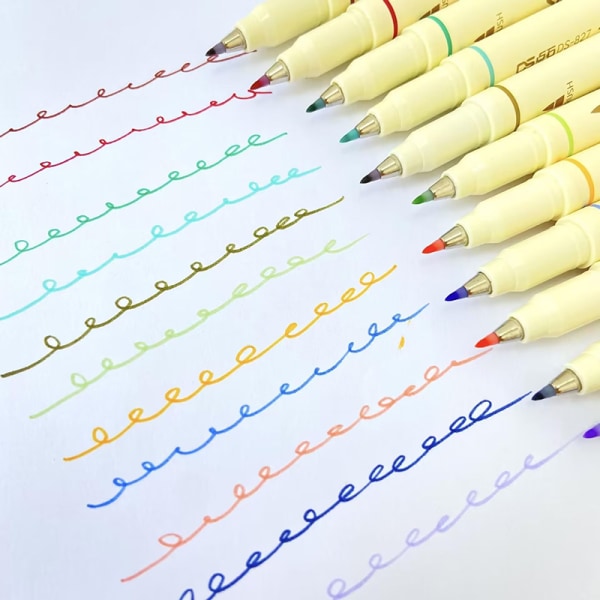 Mjukt huvud Färgglad kalligrafipenna Vattenbaserad pigmentteckning A11