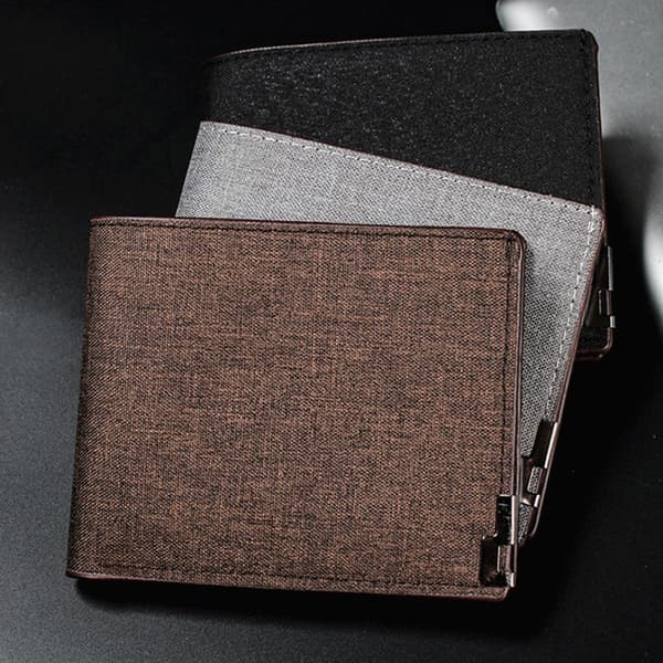 Denim Plånböcker Plånböcker Herr Dam Inlägg Business Foldable Cowhid Black