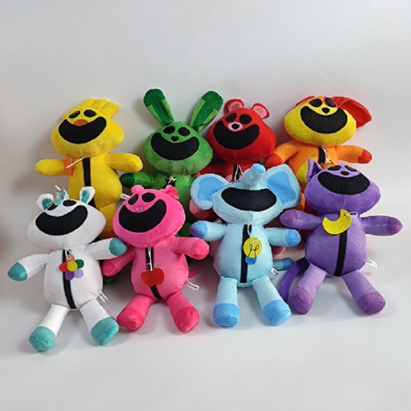 15 CM Leende Critters plysch nyckelring Hopscotch Plushie Doll Kaw A1