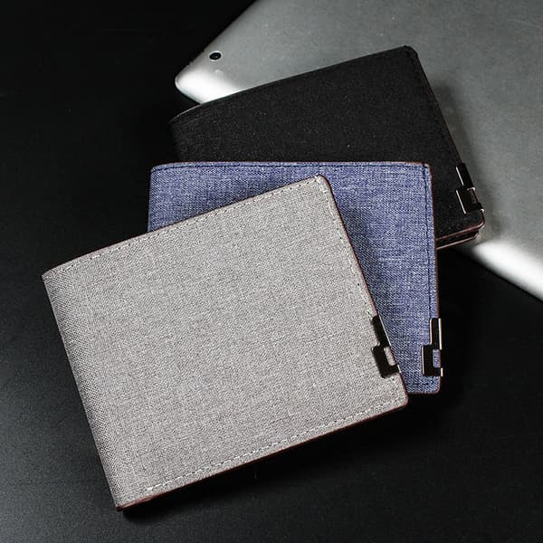 Denim Plånböcker Plånböcker Herr Dam Inlägg Business Foldable Cowhid Black
