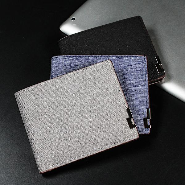 Denim Plånböcker Plånböcker Herr Dam Inlägg Business Foldable Cowhid Gray