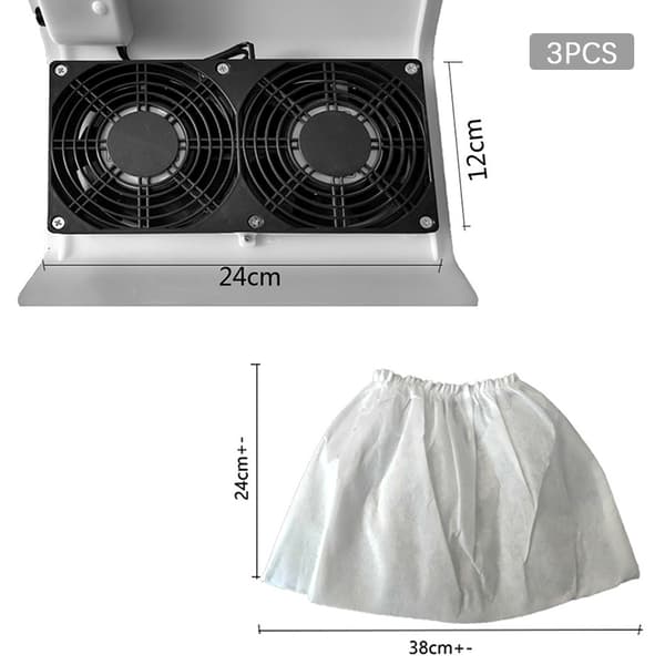 3st Non-woven Nageldammssugningspåsar Dammsugare B