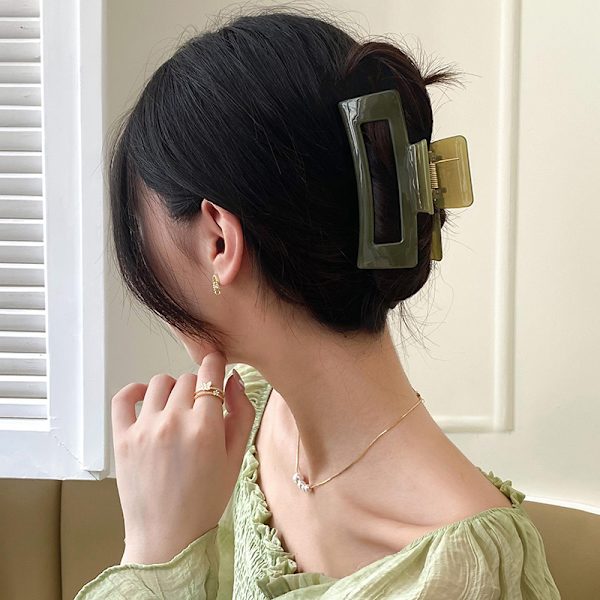 2023 Hair Claw Clips for Women Girl Plast Transparent Large Ha Coffee