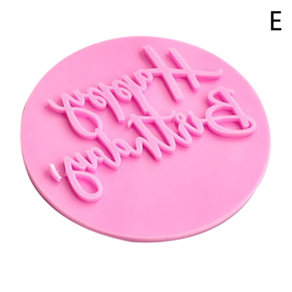 Fondant Plast Cookie Embosser Form Grattis på födelsedagen Biscuit Pri F