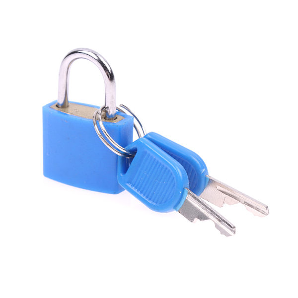 1Set Bagagelås hänglås färg plast skal lås zink legering s Blue