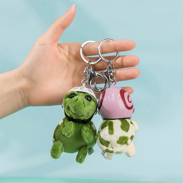 Kawaii Helmet Sea Turtle Keychain e Animal Plush Keychain Chil 01