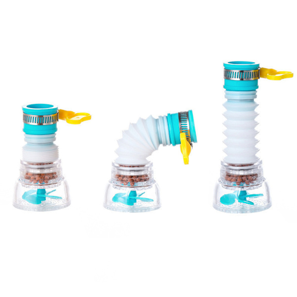 360° roterande kran Booster Dusch Diskbänk Kran Extende Blue